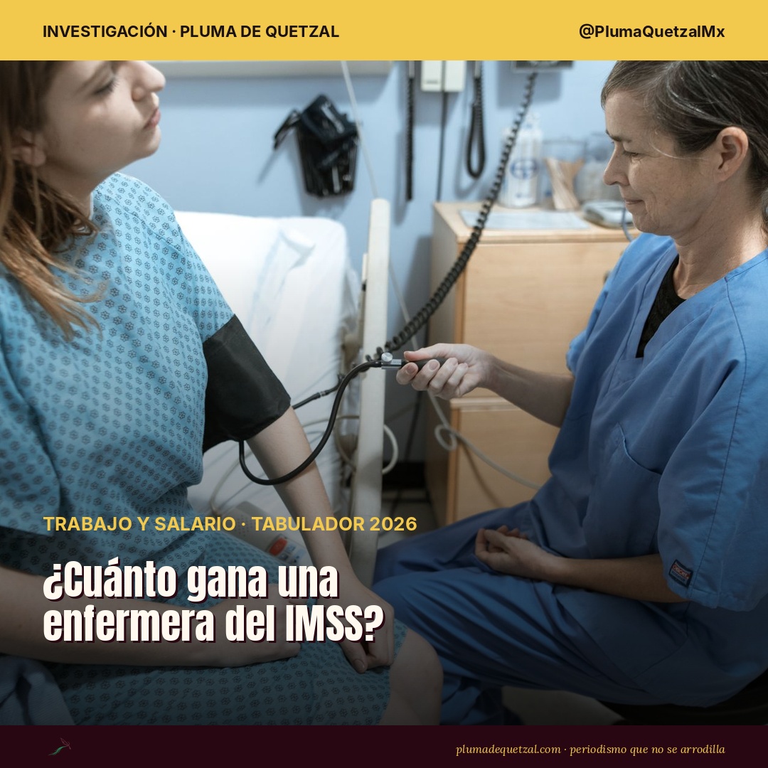 Enfermera del IMSS toma la presión arterial a una paciente en un consultorio. Foto: RDNE Stock project / Pexels