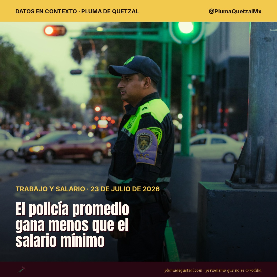 Agente de tránsito de la SSC vigila un cruce de la Ciudad de México al atardecer. Foto: Fernando Paleta / Pexels